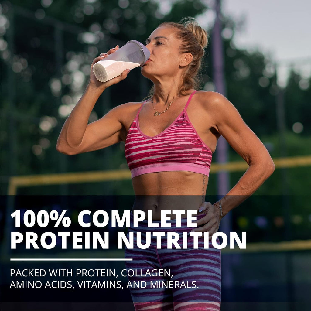 PureClean Protein 25G Organic Grass Fed Beef Bone Broth Protein from Swedish Cattle - Paleo & Keto-Friendly, Gluten-Free, Sugar-Free, Dairy-Free - Enhanced with Collagen Peptides - (615 Grams) Vanilla