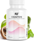 FLT Cognition Supplement – Focus, Improved Memory Recall & Clarity Nootropic with Ergothioneine, L-Theanine, Gingko Biloba, Lutein & Green Coffee Bean Extract – 60 Capsules | Vegan