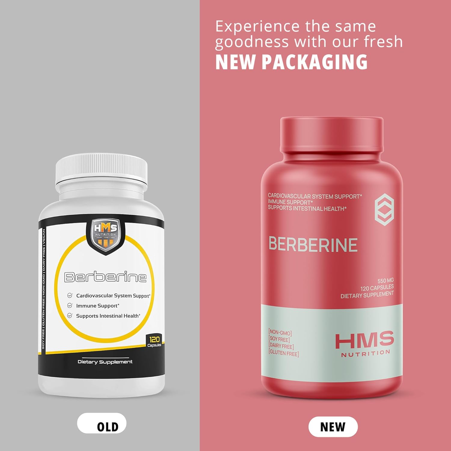 Berberine HCL 550mg, Berberine Supplements from Berberis Aristata Root for Immune System, Circulatory System, Weight Management & Intestinal Health, Vegan & Gluten Free, 120 Capsules