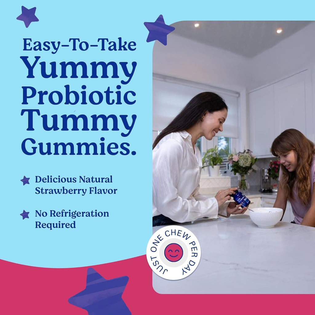 LOVEBUG Kids Probiotic Gummies - Toddler Immunity Support & Constipation Relief - USDA Organic Probiotics for Childrens Gut & Digestive Health (Age 4+) - 30 Strawberry Flavoured Vegan Gummies