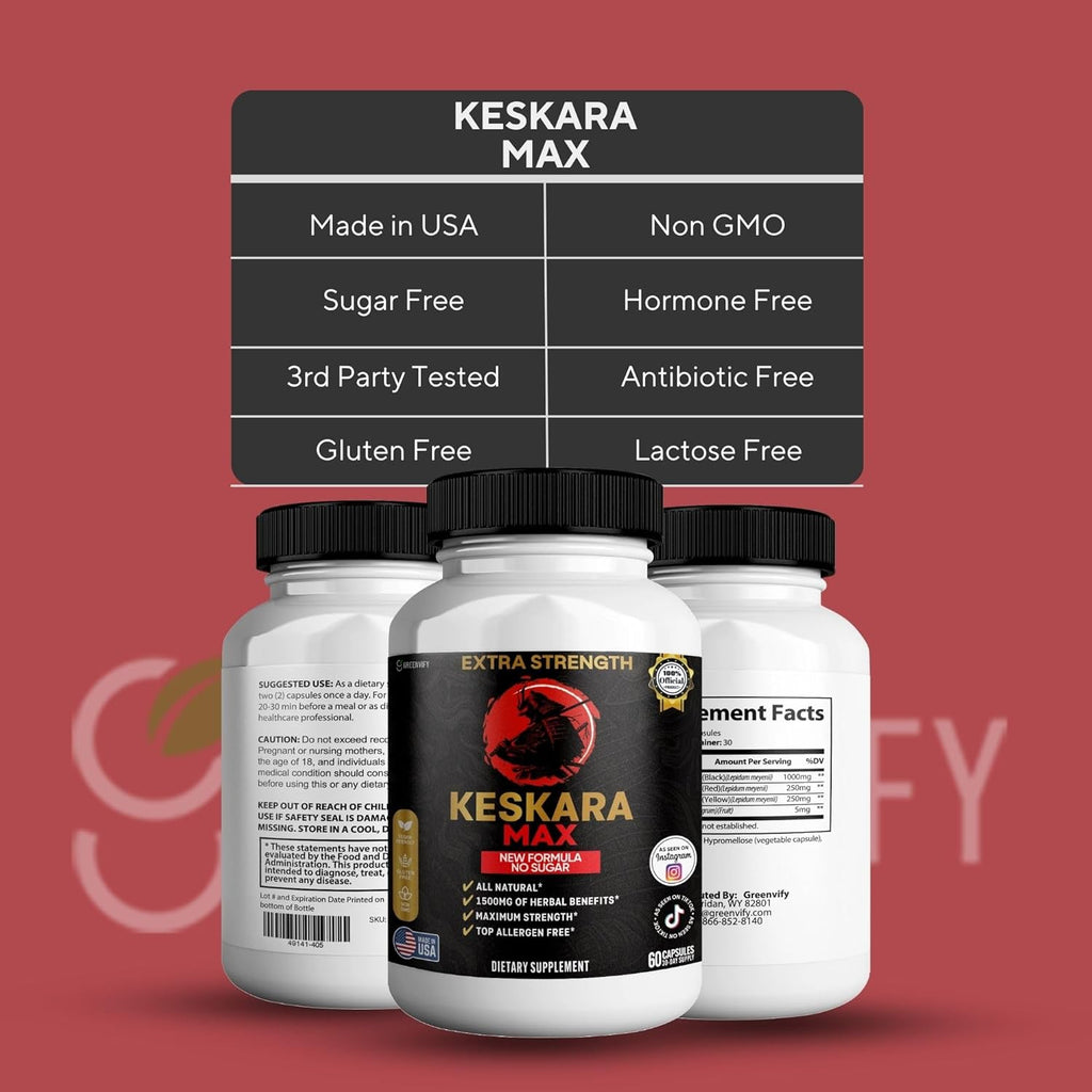 Keskara Max Extra Strength Maca Root Complex, 1500mg Herbal Supplement, 60 Capsules, Sugar-Free, Vegan, Gluten-Free (2)