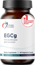 Designs for Health EGCg - Decaffeinated Green Tea Extract (225mg) + Polyphenols Antioxidant Supplement - Non-GMO Vegan Green Tea Pills (60 Capsules)