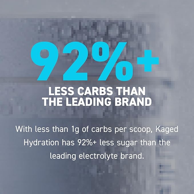 Kaged Hydration Electrolytes Powder | Red Raspberry | Hydra-Charge Sports Drink Mix | Pre, Post, Intra Workout | Low Carb, Vegan, Gluten Free | Supplements for Men & Women | 30 Servings