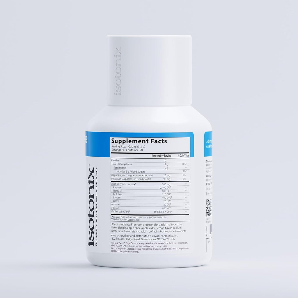 Isotonix® Digestive Enzymes with Probiotics | DigeZyme® Multi-Enzyme Complex & Lactospore® Bacillus Coagulans | Nutrient Absorption, Gut Balance & Digestive Health | Vegan, Gluten-Free | 90 Servings