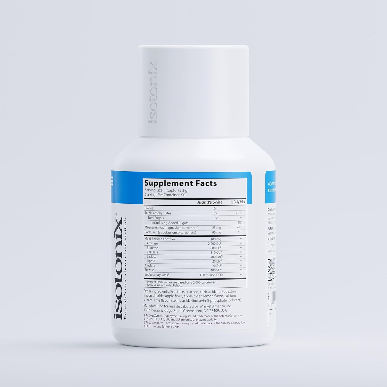 Isotonix® Digestive Enzymes with Probiotics | DigeZyme® Multi-Enzyme Complex & Lactospore® Bacillus Coagulans | Nutrient Absorption, Gut Balance & Digestive Health | Vegan, Gluten-Free | 90 Servings