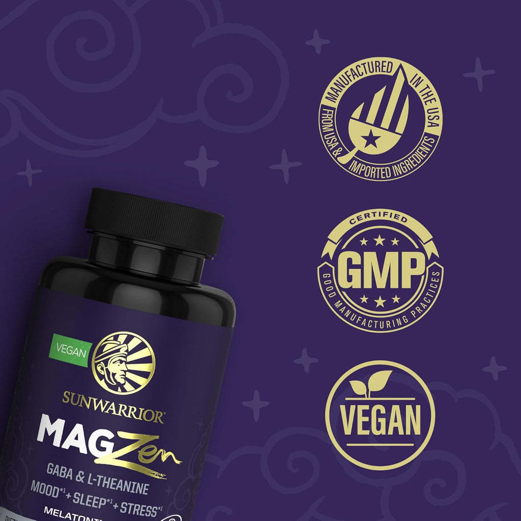 Magnesium Supplement L-Theanine Capsules Mood, Sleep & Stress Support with Magnesium Bisglycinate, L-Theanine & GABA Promotes Relaxation, Sleep Quality & Mental Clarity Vegan & Non-Drowsy 90 Capsules