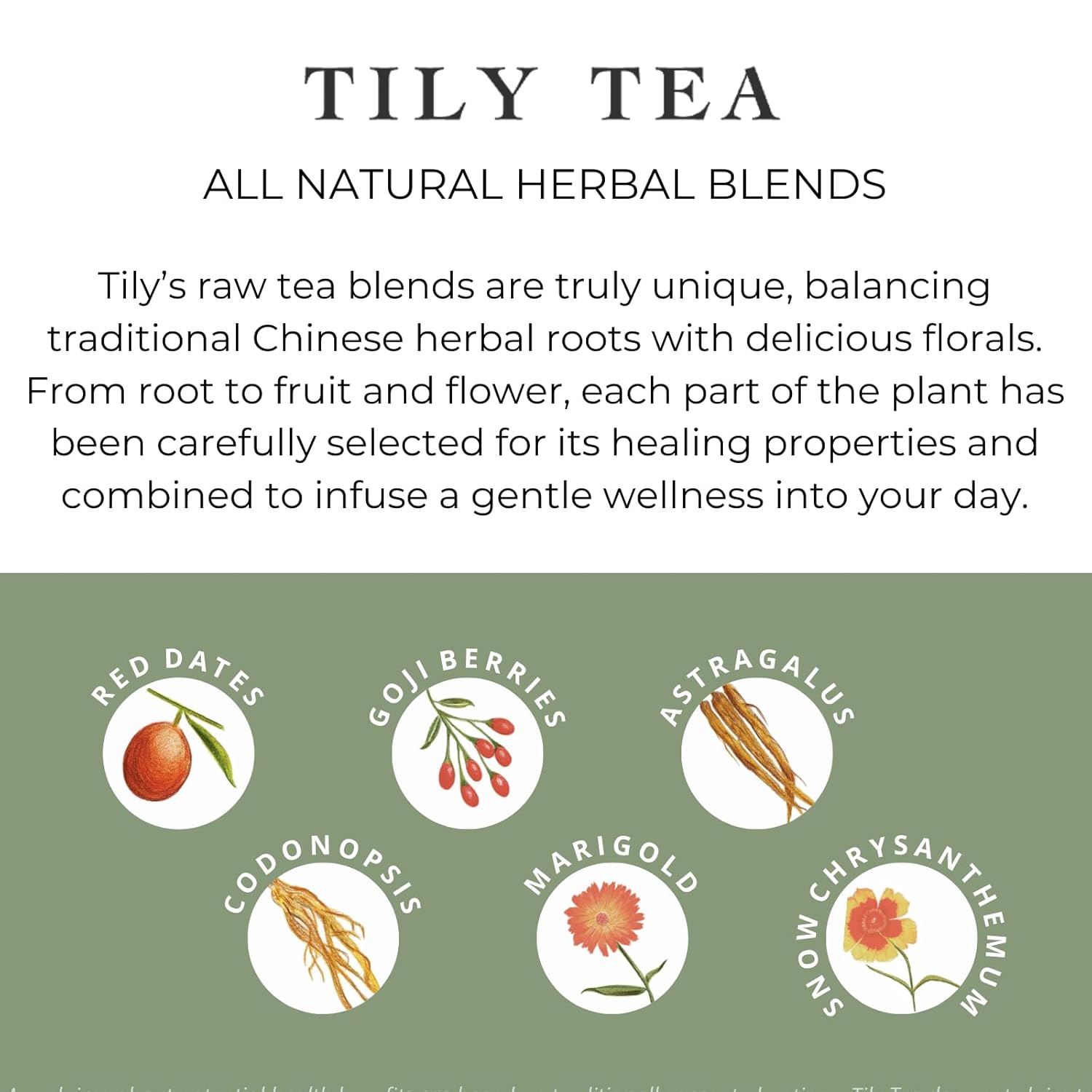 Tily Through The Day Herbal Tea - Caffeine Free - 10 Plastic-Free Teabags