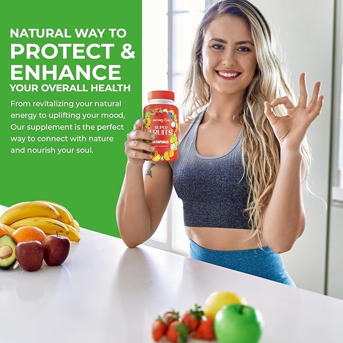 Nature's Core Fruit and Veggie Supplement - 360 Capsules -100% Whole Super Fruit and Super Vegetable Supplements & Vitamin, Made in USA, Soy Free, Vegan- 90 Count (Pack of 4)