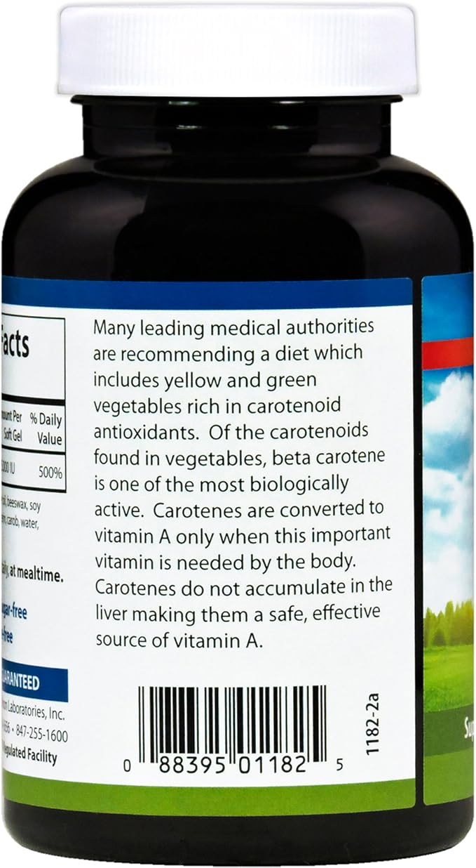 Carlson Labs Super Beta-Carotene from Dunaliella Salina, 250 Softgels