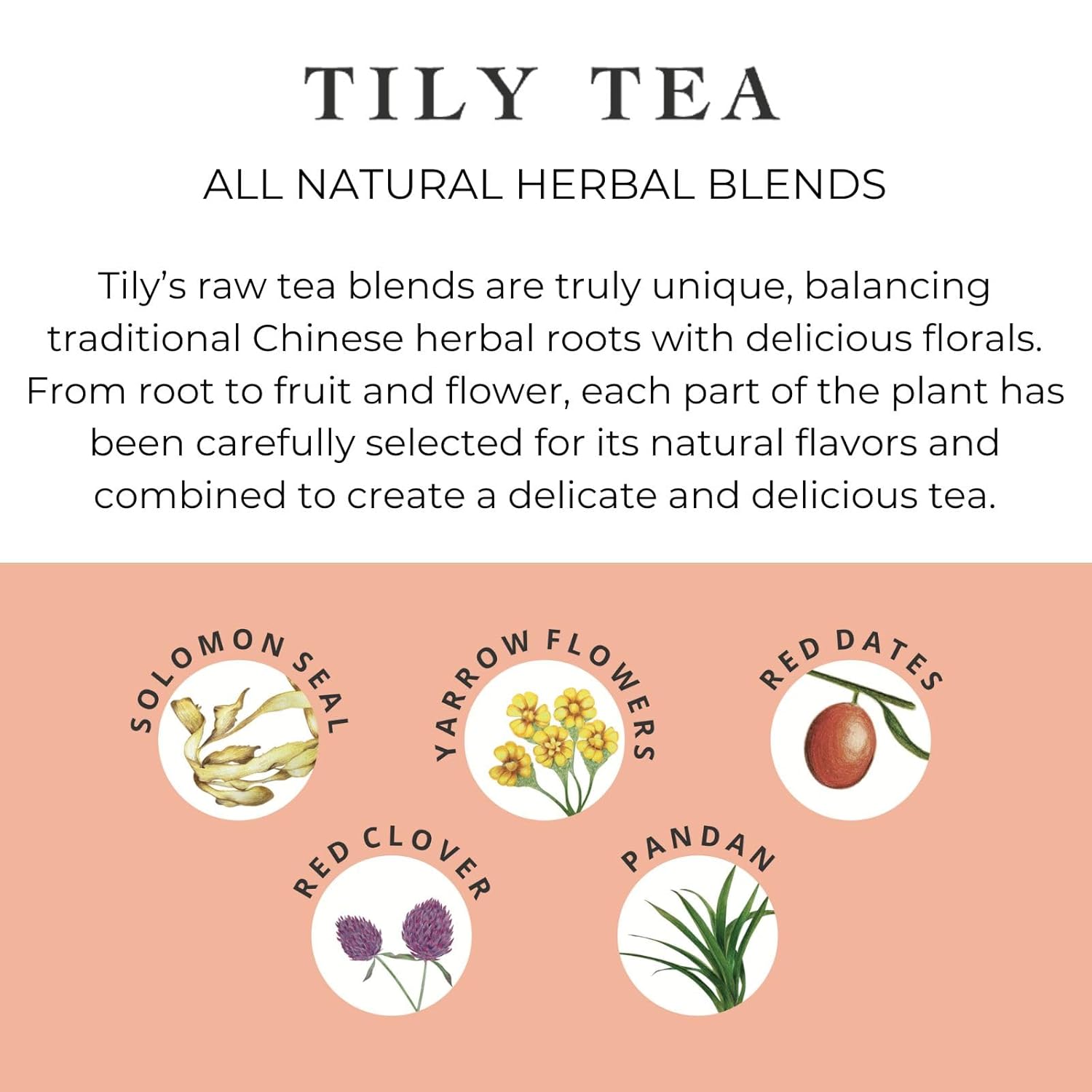 Tily Tea Radiant Glow Herbal Tea - Natural Caffeine-Free Herbal Tea - 10 Plastic-Free Teabags