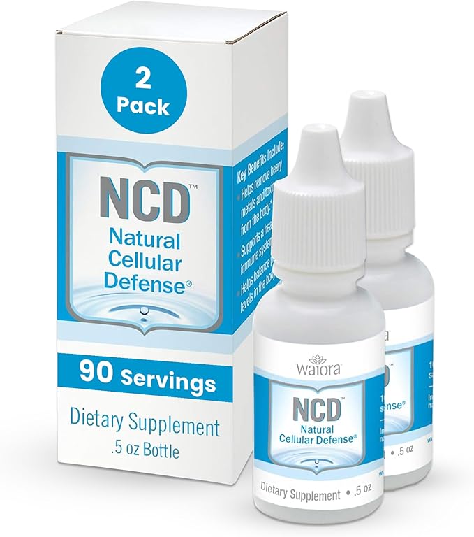 Natural Cellular Defense (NCD) Liquid Supplement, Advanced Mineral & Botanical Formula, Daily Immune & Cellular Wellness, Easy Absorption Drops, pH Balance, Cleansing (Two .5 oz Bottles, 180 serv.)