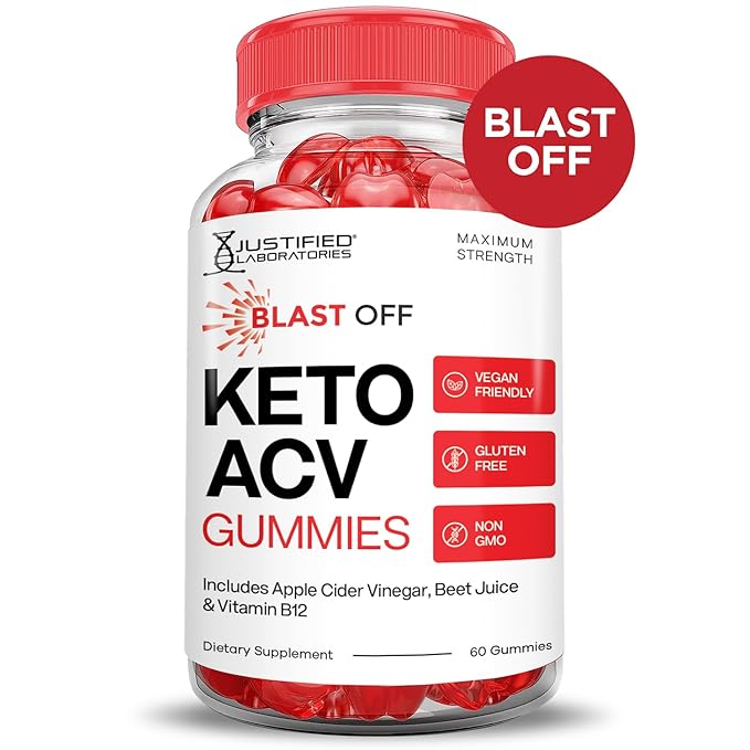 (5 Pack) Blast Off Keto ACV Gummies Advanced Formula 1000MG Blast Keto Gummies Apple Cider Vinegar Formulated with Pomegranate Beet Juice Powder B12 Vegan Non GMO 300 Gummys