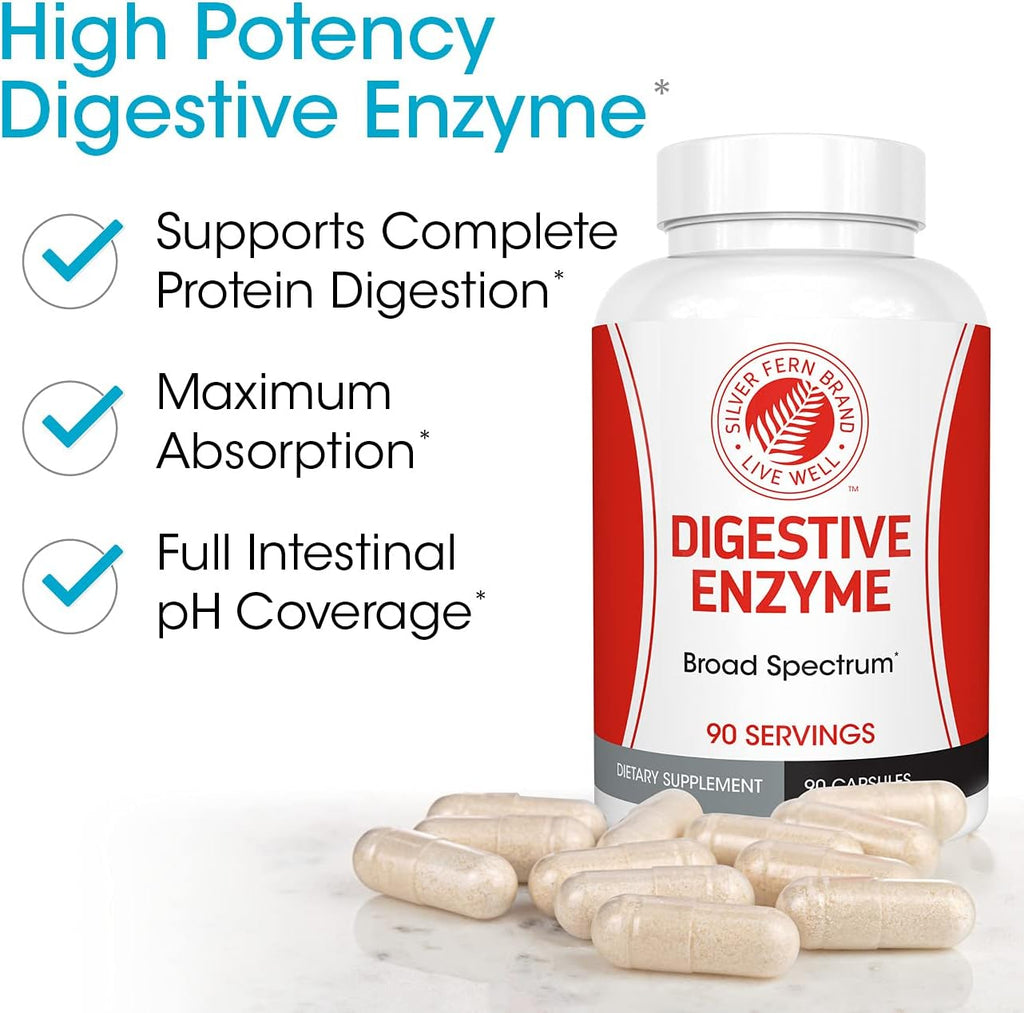Silver Fern Brand 60 Day Digestive System Reboot Kit - Gut Health Maintenance &Support - Probiotic, Fiber & Digestive Enzymes