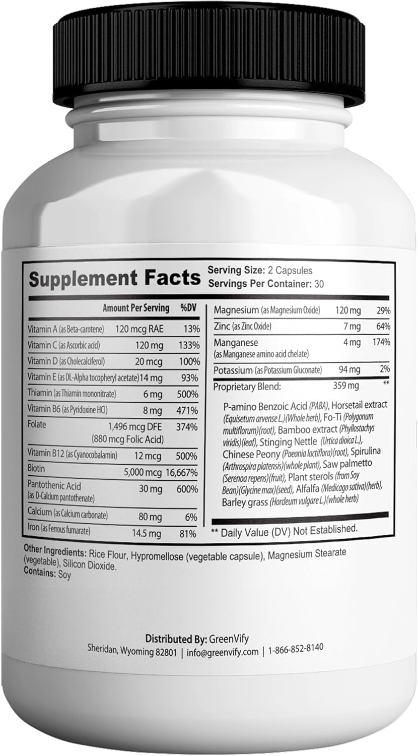Fungus Break Pro Max Nail & Hair Supplement, 60 Capsules, Biotin 5000mcg with Vitamins & Herbal Blend (2)