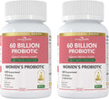 Probiotics for Women Digestive Health - 60 Billion Vaginal Probiotic Organic Prebiotics with Cranberry & D-Mannose for Gut, Urinary, Immune Health, Vegan & Non-GMO | 180 Capsules