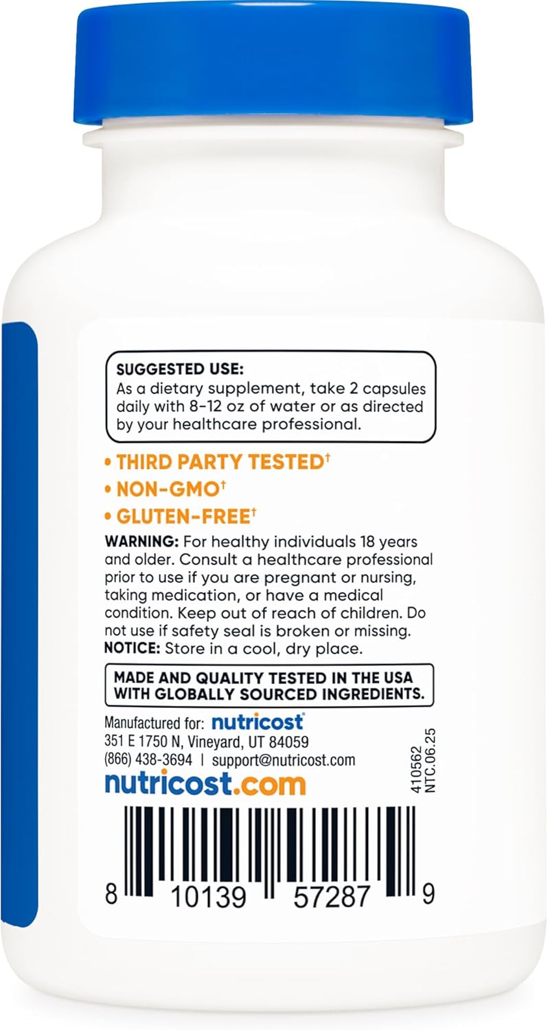 Nutricost Berberine HCl 1200mg, 60 Vegetarian Capsules - Gluten Free & Non-GMO (3 Bottles)