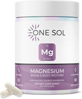One Sol Magnesium, 1378 mg Dual Source Magnesium Bisglycinate for Sleep, Relaxation and Full Body Recovery, High Absorption, Vegan, Non-GMO, Gluten & Soy-Free, Made in USA, 60 Capsules