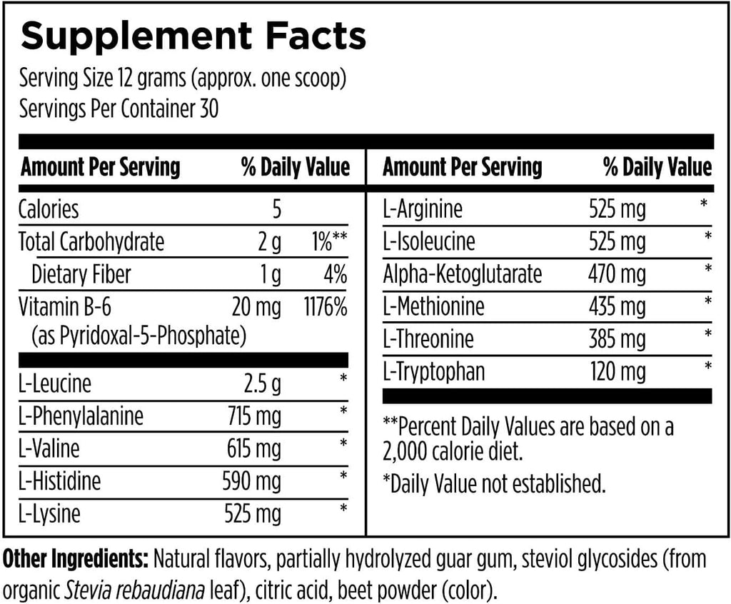 Designs for Sport Amino Complex - Supports Protein Synthesis & Lean Body Mass* - With Leucine & Essential Amino Acids - NSF Certified for Sport - Fruit Punch - 12.7 oz, 30 Servings