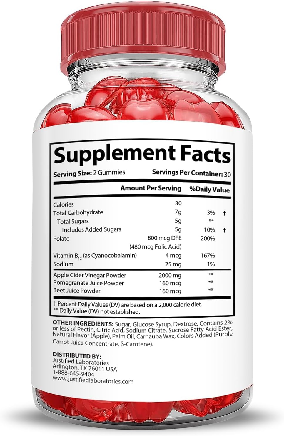 Justified Laboratories (2 Pack Trim Tummy Keto ACV Gummies Extreme 2000MG Trim Tummy Keto Gummies Apple Cider Vinegar Formulated with Pomegranate Beet Juice Powder B12 Vegan Non GMO 120 Gummys