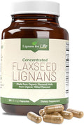 Lignans For Life Flaxseed Lignans for Dogs & People + SDG - Omega 3 Fatty Acids, High Fiber Antioxidants - Improve Shiny Coat, Digestive & Heart Health for Dogs, 15mg, 180 Flaxseed Capsules, 1 Pack