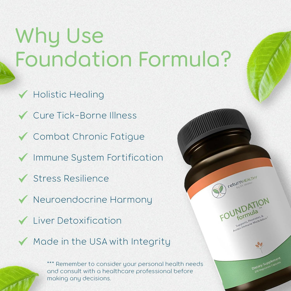 Foundation Formula | Tick Immune Support Supplement | with Japanese Knotweed Root, Cat's Claw, Milk Thistle | Resveratrol Supplement | Non-GMO, All-Natural & Vegetarian, 270 Capsules