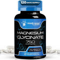 Magnesium Glycinate 750mg | High Absorption Chelated Calm Support for Women and Men - Glicinato De Magnesio, Magnesium Chelate Supplement for Heart Health, Sleep Support - 120 Count