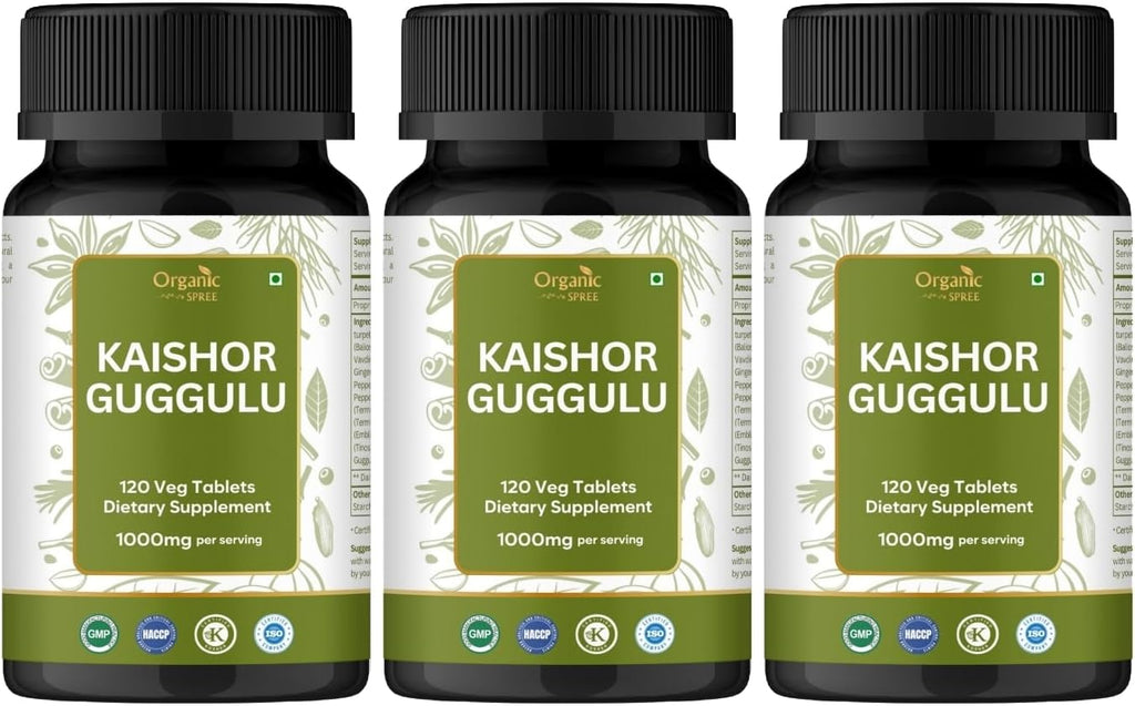 Kaishor Guggulu 120 Tablets - Supports Healthy Joints* - Ayurvedic Formulation - Certified and Vegetarian (3)