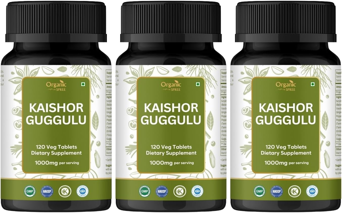 Kaishor Guggulu 120 Tablets - Supports Healthy Joints* - Ayurvedic Formulation - Certified and Vegetarian (3)