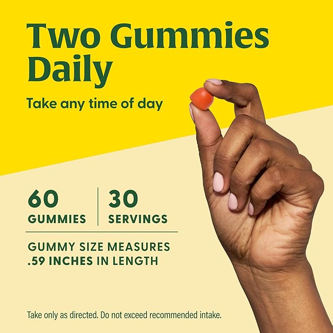 MegaFood Vitamin D3 K2 Gummies - Vitamin D 5000 IU for Bone & Immune Health Plus Support for Optimal Calcium Absorption - Peach Flavor, Pectin Based - 60 Vegetarian D3 and K2 Supplements, 30 Servings