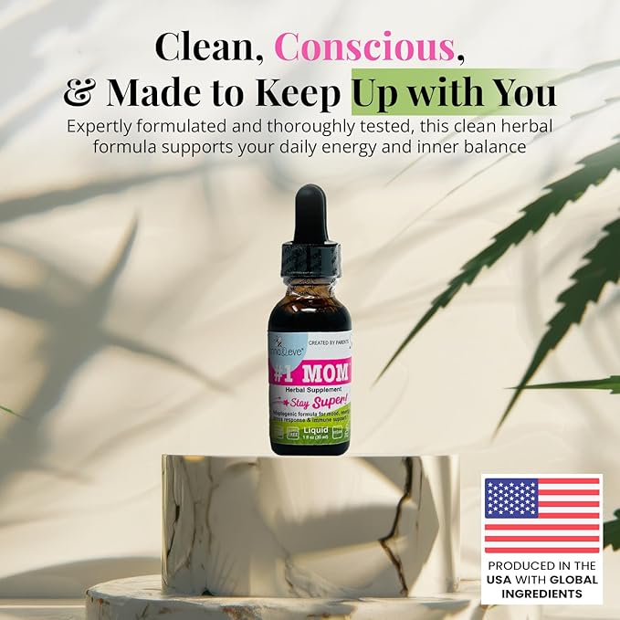 Anna & Eve #1 MOM™ Herbal Supplement Ashwagandha Drops | Energy, Balance, Stamina Support for Women | Natural Liquid Formula with Ashwagandha Tincture for Fatigue | Vegan, Gluten-Free, 1 Fl Oz