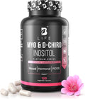 Inositol Supplement for Women – Myo-Inositol & D-Chiro Inositol – PCOS Supplements for Ovarian Support – Myo Inositol Supplement – Myoinositol and D Chiro Inositol – Vitamin B8– 40:1 Ratio - 120 Caps