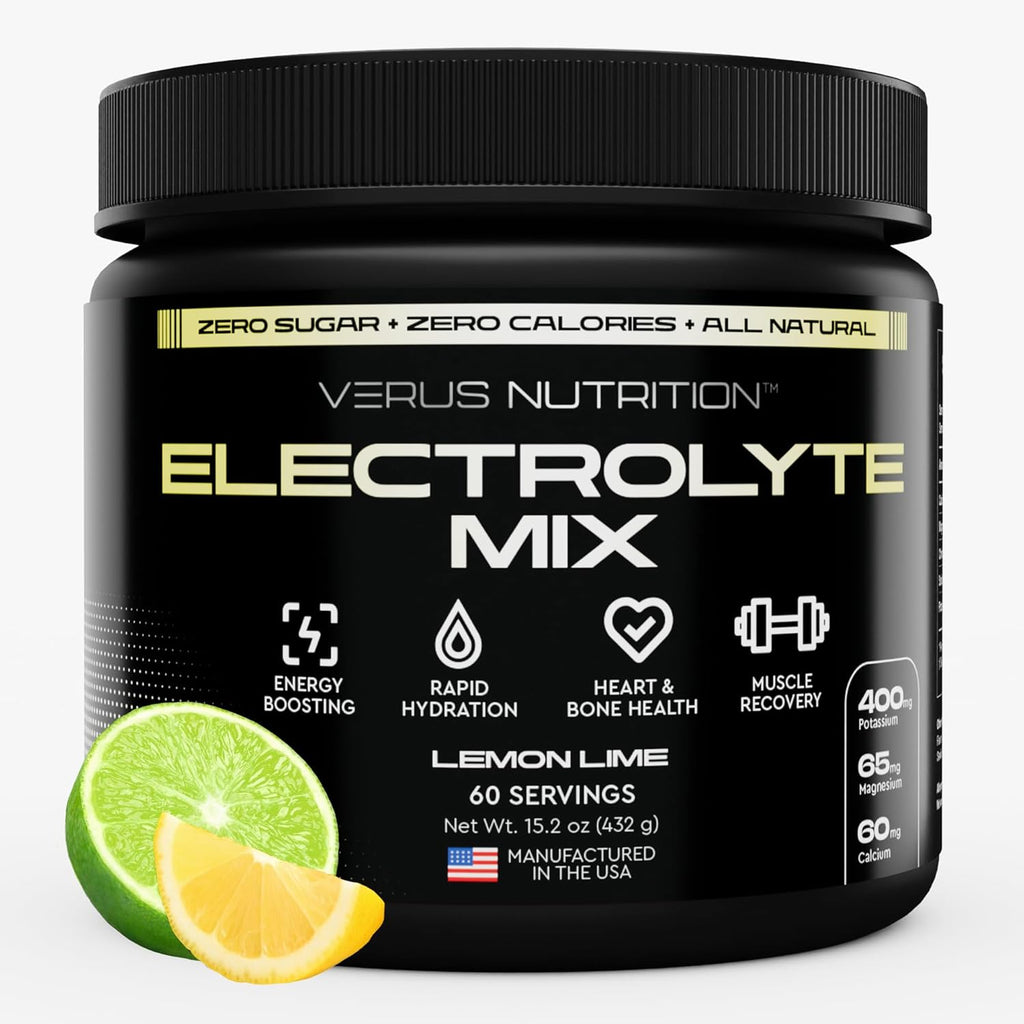 Electrolytes Powder No Sugar- Zero Calorie Hydration Powder | Sugar Free Electrolytes for Fasting, Keto & Vegan | Natural Ingredients Electrolyte Mix for Energy Boost, 60 Servings