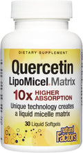 Natural Factors Quercetin LipoMicel Matrix for Superior Absorption, 30 Softgels