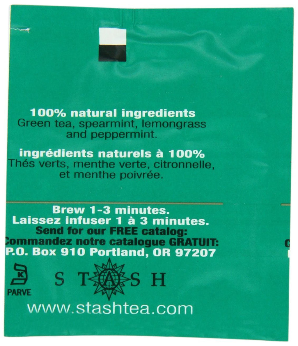 Stash Tea Moroccan Mint Green Tea, Box of 100 Tea Bags (Packaging May Vary)