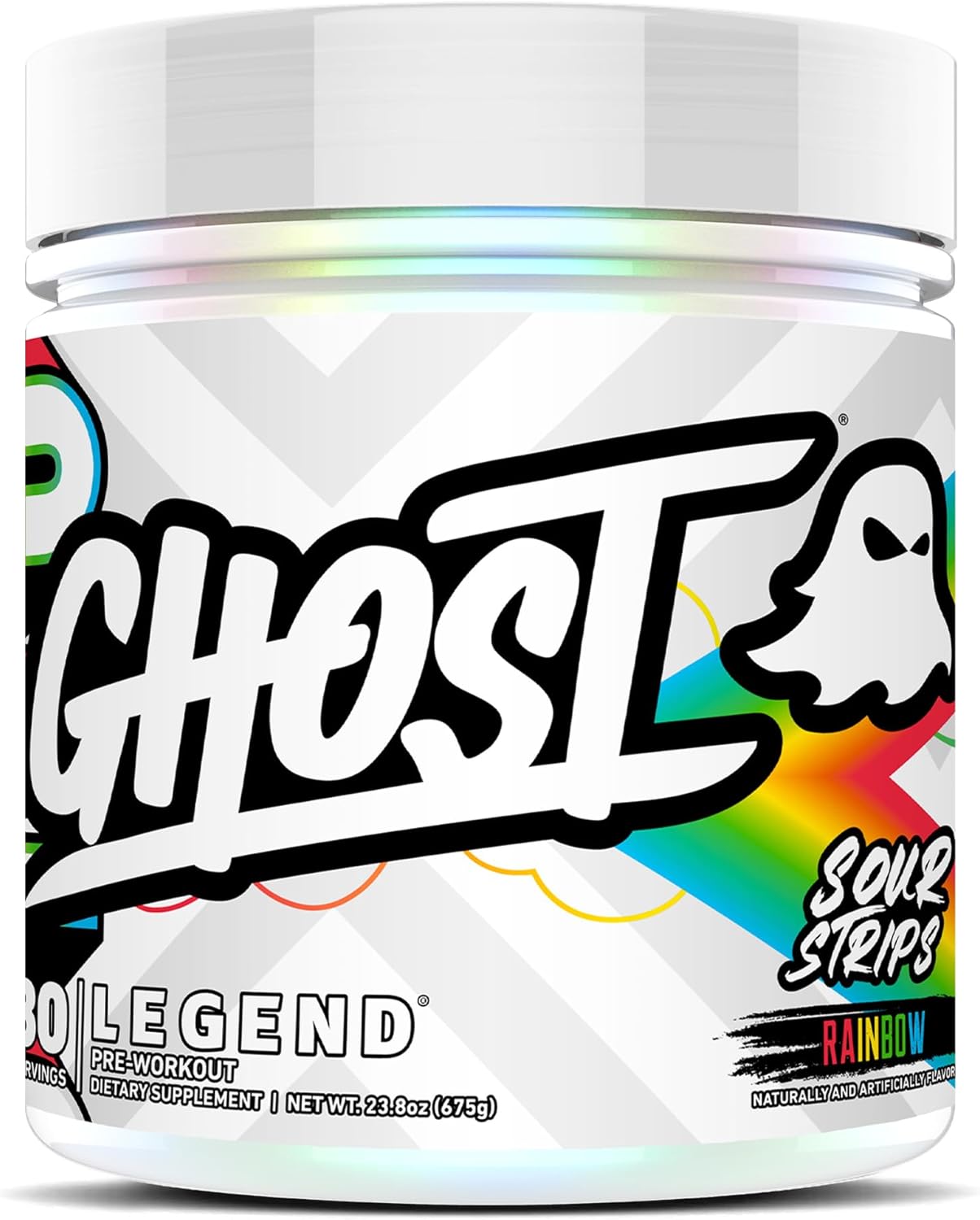 GHOST Legend Pre-Workout Powder, Sour Strips - 30 Servings – Pre-Workout for Men & Women with Choline, L-Citrulline, & Beta Alanine for Energy & Focus