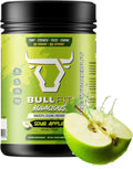 BULLFIT Pre Workout Powder, Support for Men & Women, L Citrulline, Creatine, Beta Alanine & Electrolytes, Powdered Drink Mix with No Sucralose & Zero Sugar, 20 Srvgs (20 SRV, Sour Apple)
