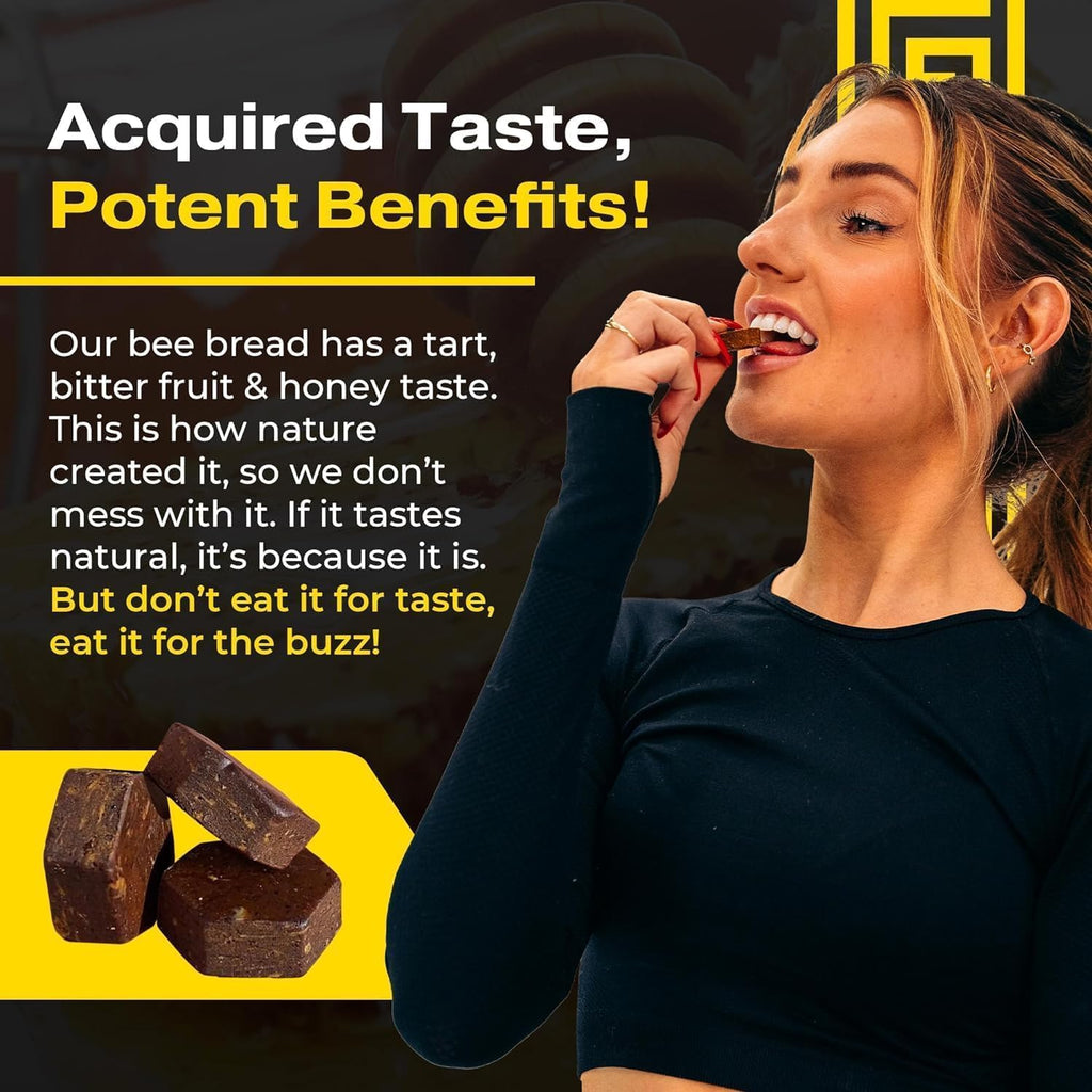Spartan Bee Bread Chewables Natural Multivitamin | High Absorption Organic Bee Pollen & Honey | Fermented by Bees for Energy, Vitality, Sleep, Recovery, Immunity | Non GMO, Nothing Synthetic