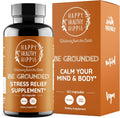 Happy Healthy Hippie Be Grounded Stress Relief Supplement – Lavender Pills | Promotes Calmness & Relaxation | Quick Acting | Magnesium Glycinate 100mg, L Theanine, Lemon Balm Leaf, | Herbal, 60 Ct