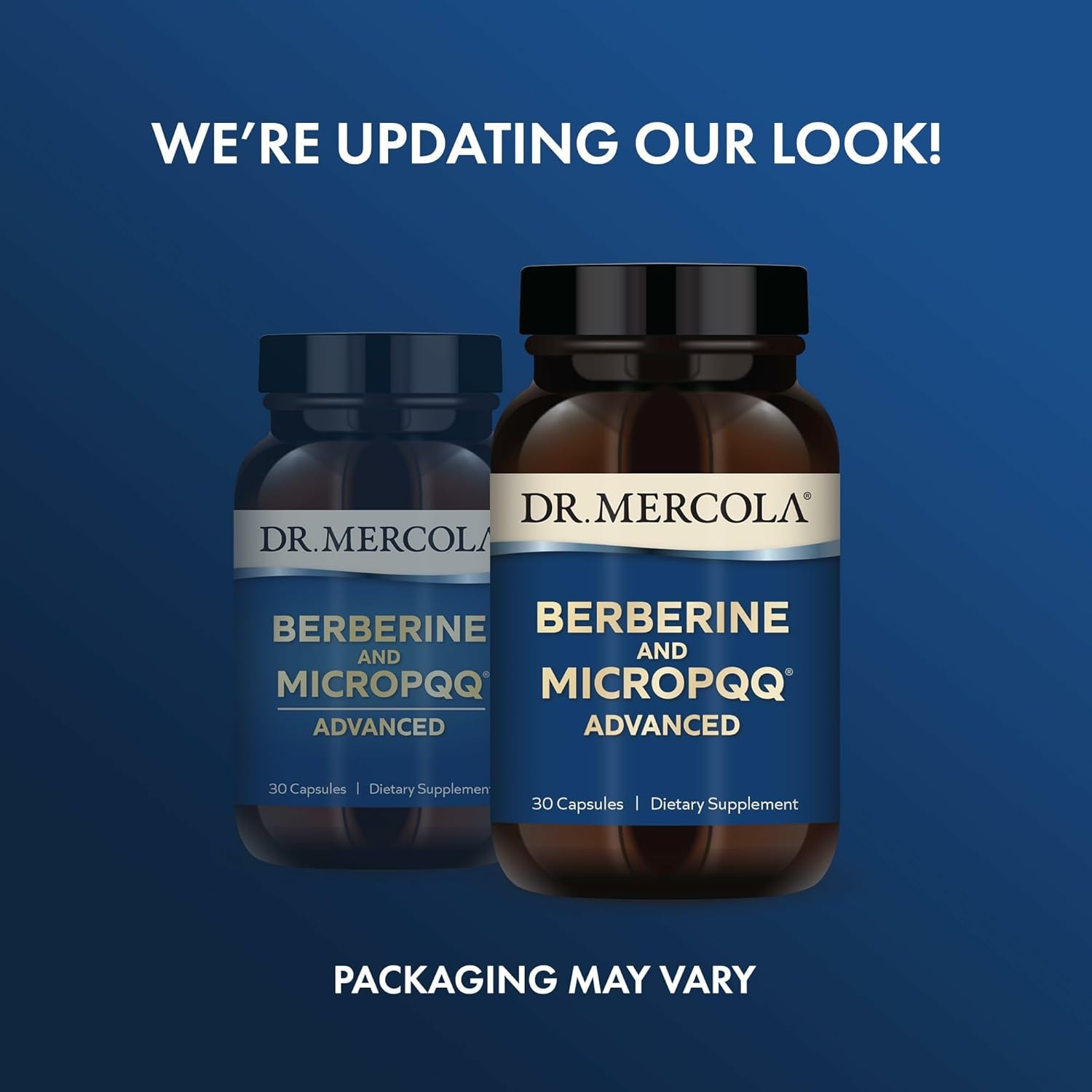 Dr. Mercola Berberine and MircoPQQ Advanced - Offers Metabolic, Mitochondrial, Brain & Immune Support - GMO-Free, Gluten-Free & Soy-Free - 30 Capsules (30 Servings)