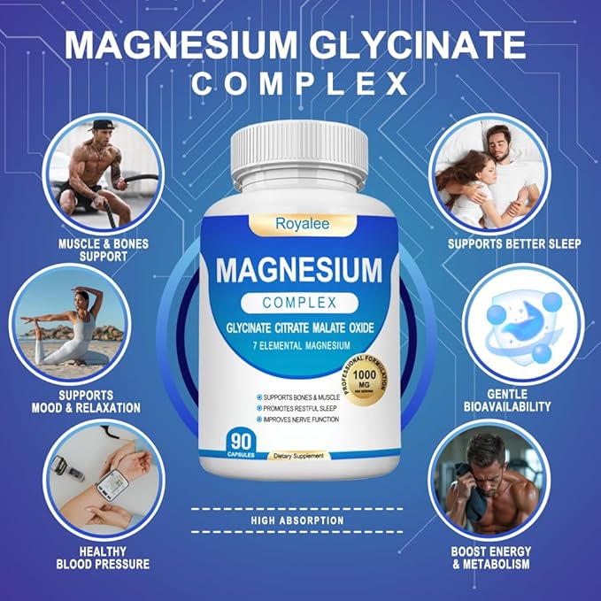 Magnesium Complex & Manganese Supplement Bundle – 1000mg Magnesium with 7 Forms Plus 10mg Manganese (Aspartate/Citrate) – Supports Relaxation, Muscle & Bone Function – 150 Capsules Total