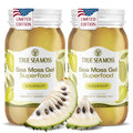 TrueSeaMoss Sea Moss Gel – Made in USA – Wildcrafted Seamoss, Fruits & Jarred Vegetables – Soursop, Pack of 2 (Labels may Vary)