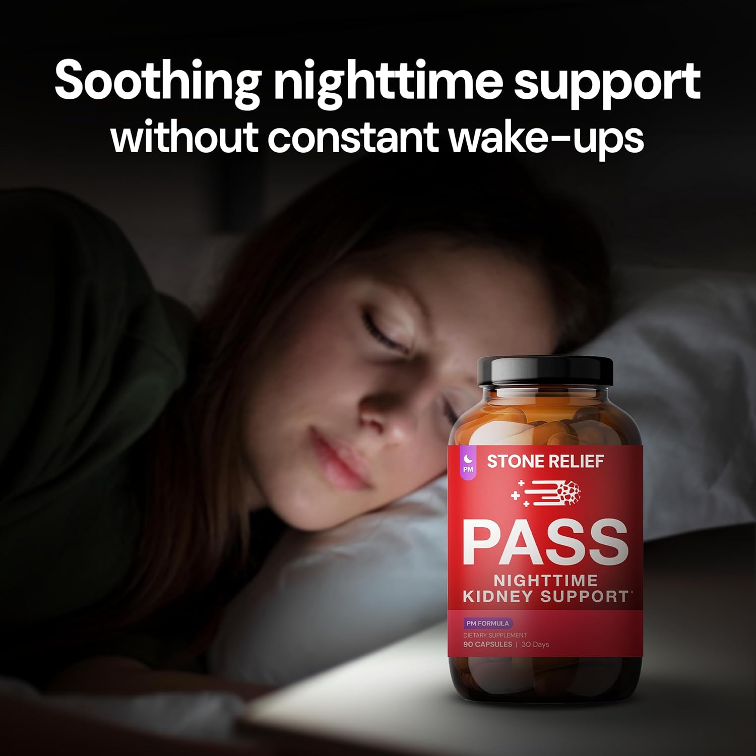 Pass Day + Night Bundle – 24/7 Herbal Kidney Support System for Urinary Comfort, Restful Sleep & Natural Wellness – Includes Guidebook & Stone Catcher – 270 Capsules Total