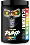 JNX SPORTS The Curse! Pump – Stim-Free Pre-Workout | Sour Candy 40 Serves | Caffeine-Free Pump Pre Workout, Non-Stim Nitric Oxide Preworkout for Men & Women