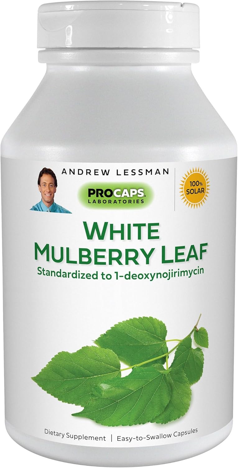 ANDREW LESSMAN White Mulberry Leaf 30 Softgels - High Potency Standardized White Mulberry Leaf. Small Easy to Swallow Softgels