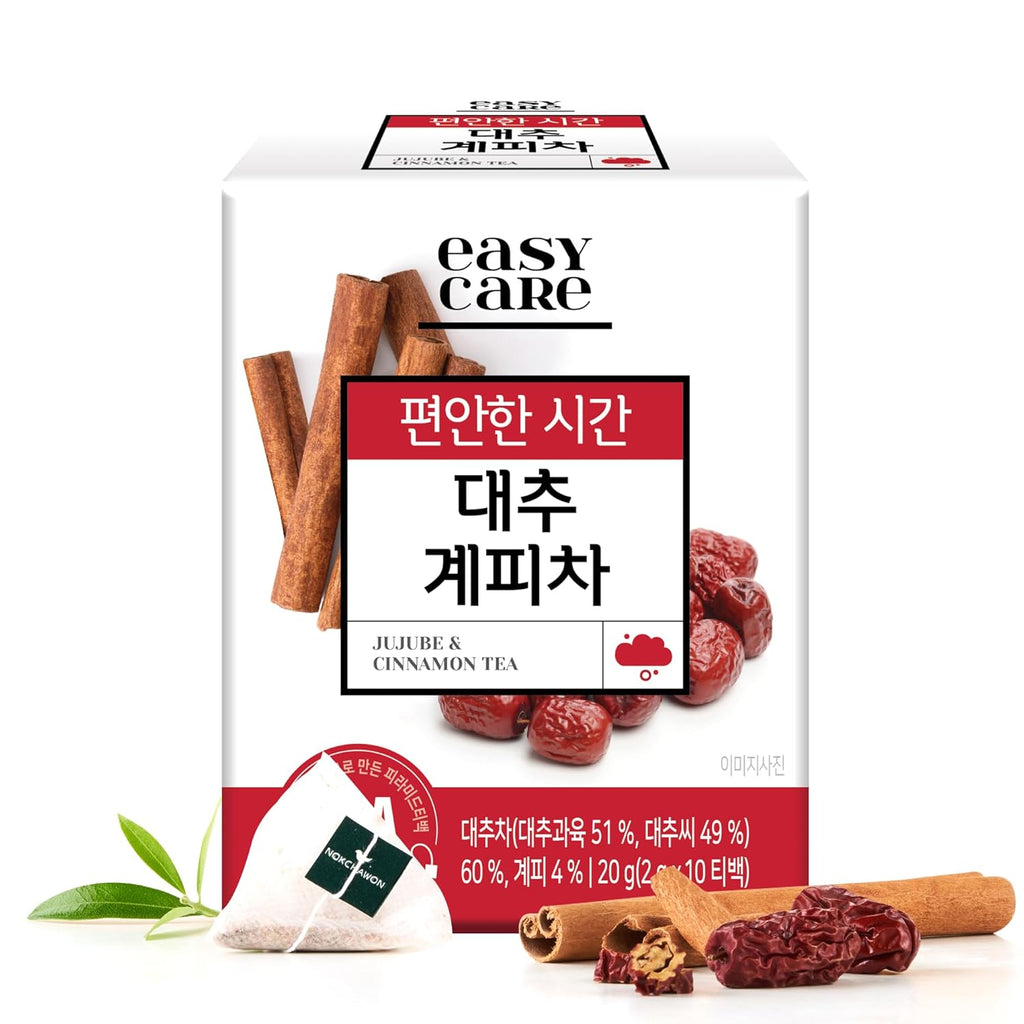 [Nokchawon]Jujube Cinnamon Herbal Tea – Caffeine-Free Korean Tea with Sweet & Spicy Notes, 10 Tea Bags, 0.71 Oz