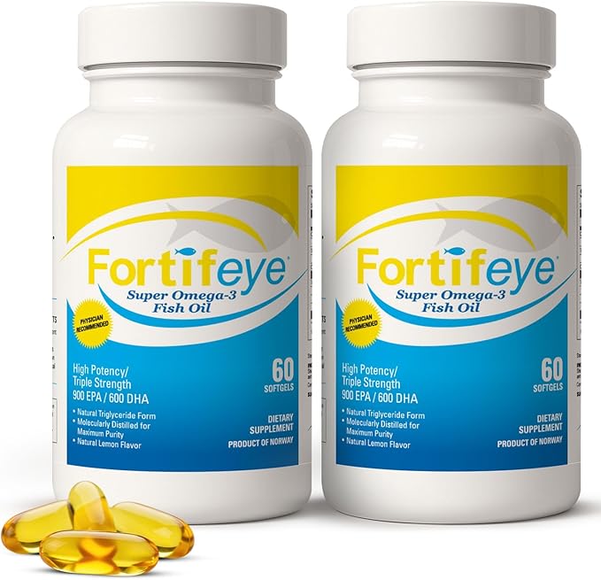 Omega 3 Fish Oil 120Count 1600 mg Made in Norway - High Potency Fish Oil Omega 3 Supplements Triglyceride Form with EPA and DHA Supplements for Women and Men No Fishy After Taste Natural Lemon Flavor
