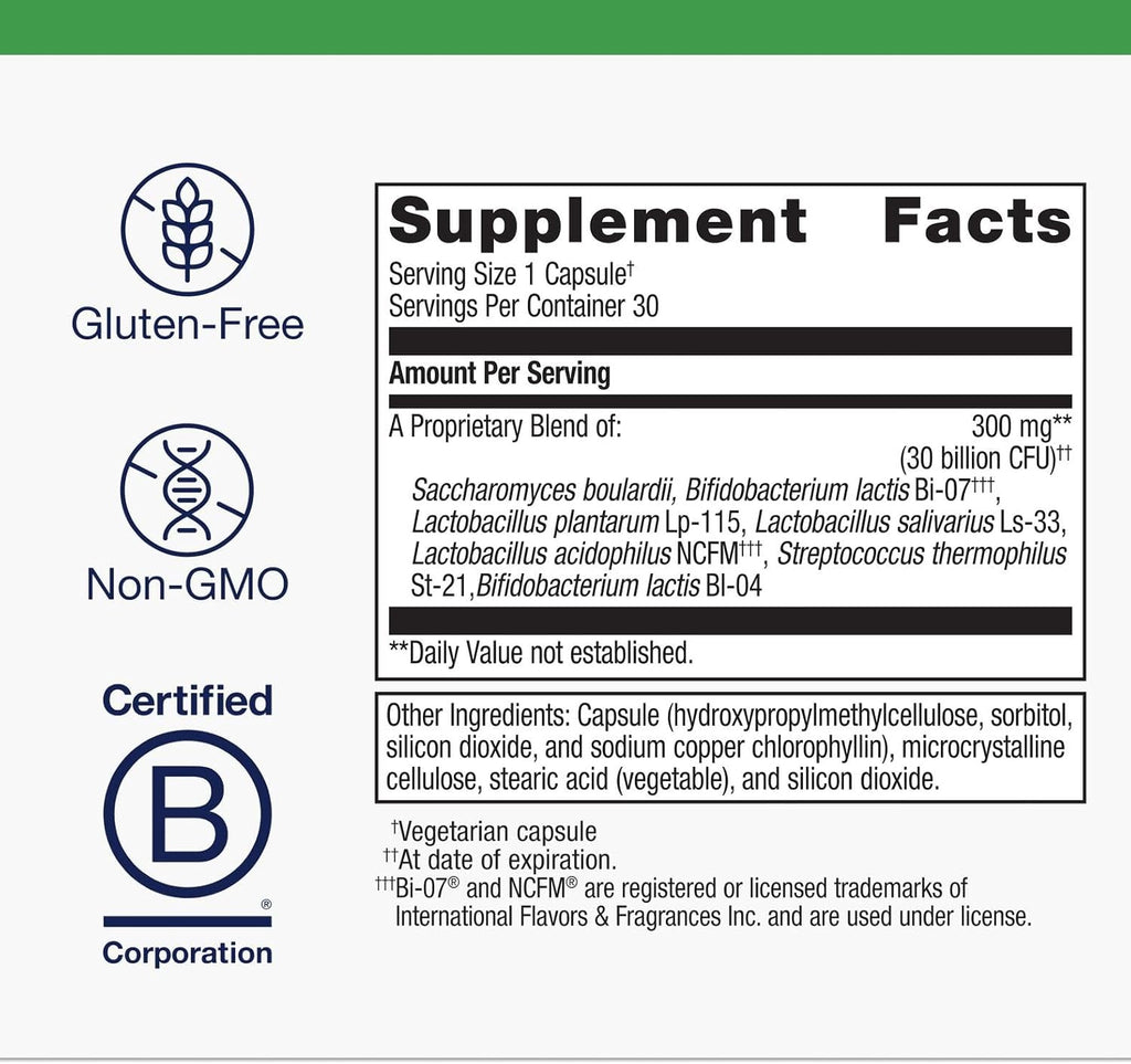 Metagenics UltraFlora Spectrum - Digestive & Immune Health Supplement* - Daily Probiotic - Non-GMO & Gluten-Free - 30 Capsules