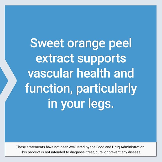 Life Extension Youthful Legs, Blood Flow, Vein Support, Circulation Supplement, Leg Health, Orange Peel Extract, diosmin, Gluten Free, Non-GMO, 60 softgels