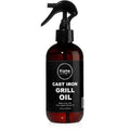 Organic BBQ Grill Seasoning Oil (8oz) - Made from Flaxseed Oil grown and pressed in the USA - Creates a Non-Stick Seasoning on All Cast Iron Grills and BBQs (240ml)