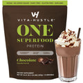 VitaHustle ONE Meal Replacement Shake - Plant Based Protein Powder by Kevin Hart - Vegan, Meal Replacement Powder with Superfoods, Vitamins, Adaptogens & Probiotics - Chocolate Flavor, 15 Servings